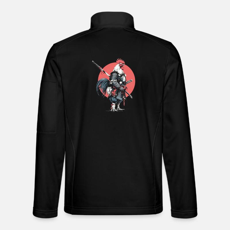 Rooster Samurai in Armor Unisex Softshell Jacket