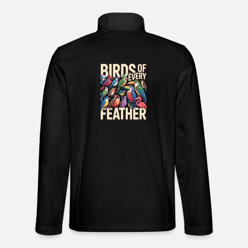 Birds of Every Feather Vogel - Unisex Softshell Jacket - black