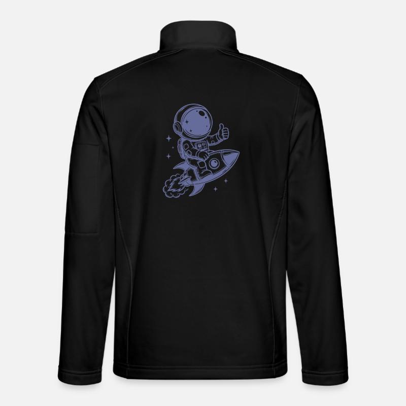 Astronaut on rocket space adventure Unisex Softshell Jacket