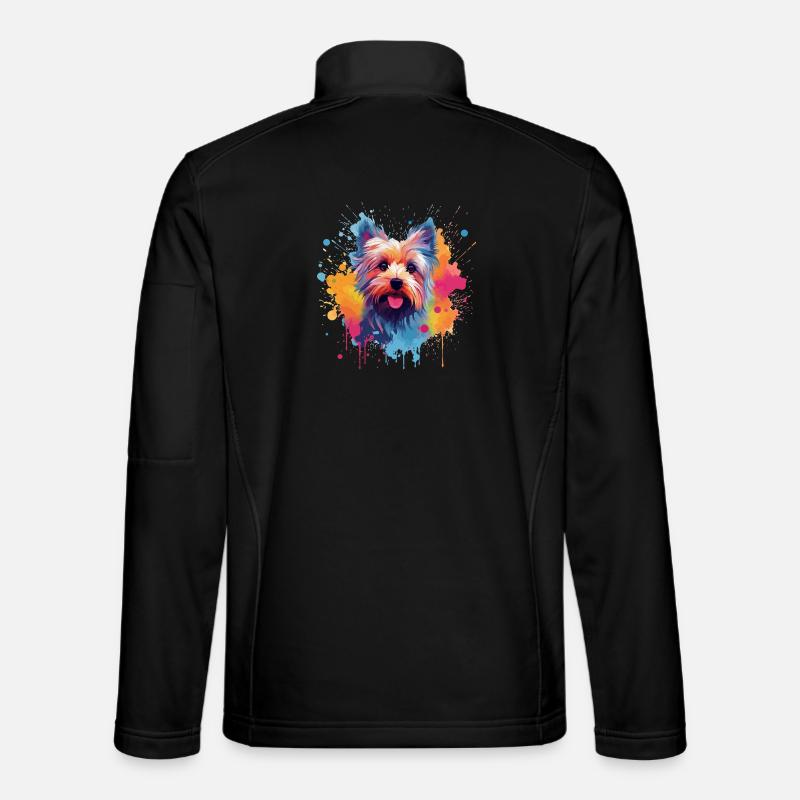Yorkshire Terrier Colorful Dog Splash Art Unisex Softshell Jacket