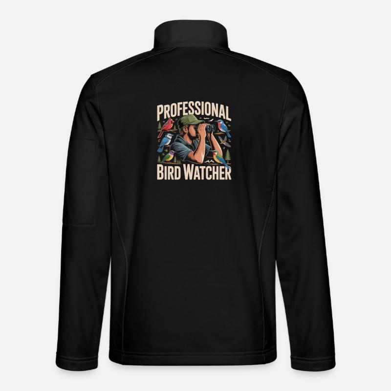 Professional Bird Watcher Vogelbeobachter - Unisex Softshelljacke - Schwarz