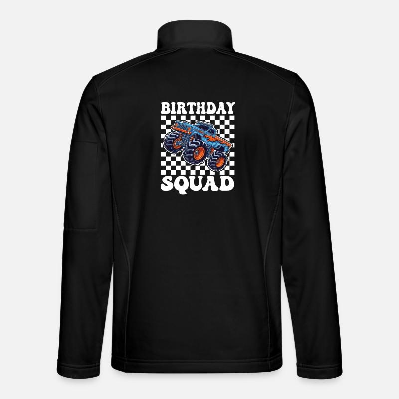 Monstertruck Birthday Squad - Unisex Softshelljacke - Schwarz