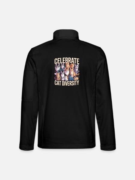 Celebrate Cat Diversity Cat Lover - Unisex Softshell Jacket - black