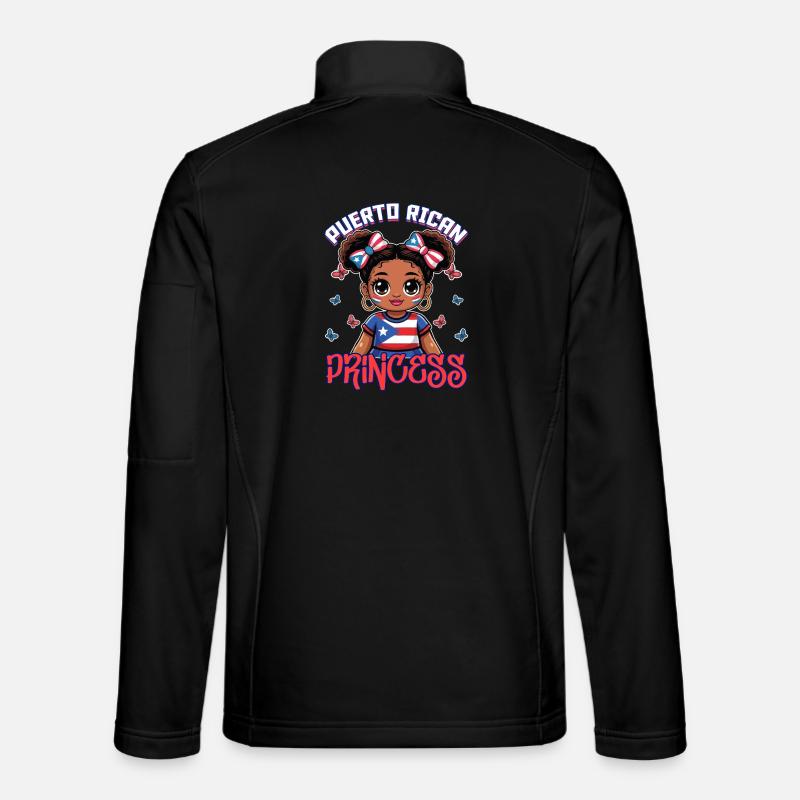 Puerto Rican Princess Puerto Rico - Unisex Softshell Jacket - black