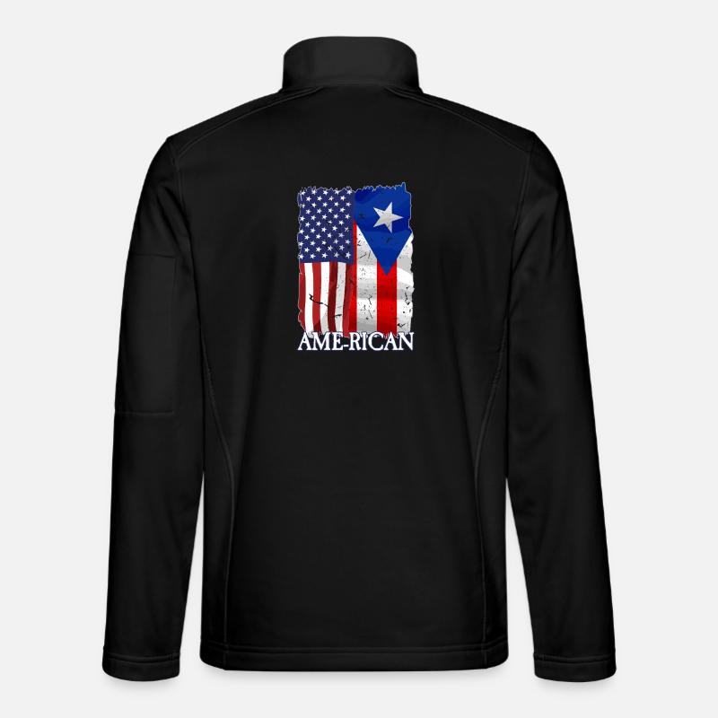 American Puerto Rican Puerto Rico - Unisex Softshell Jacket - black