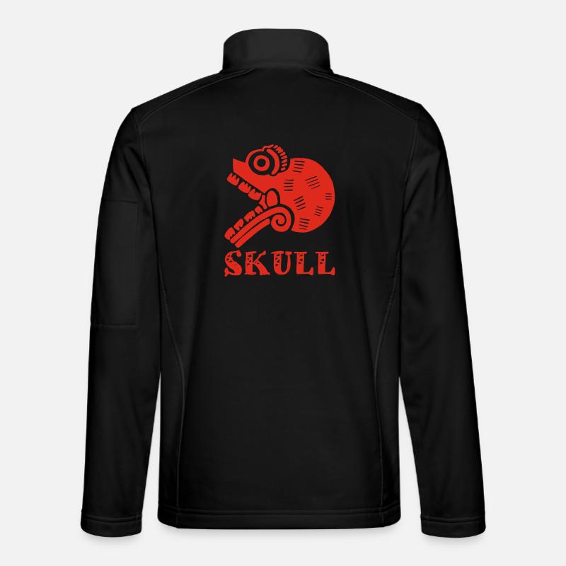 Roter Stammesschädel - Unisex Softshelljacke - Schwarz