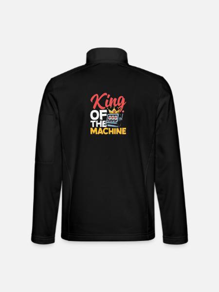 Roi des machines à sous Casino Jackpot Jeu - Veste en tissu softshell Unisexe - noir - Dos