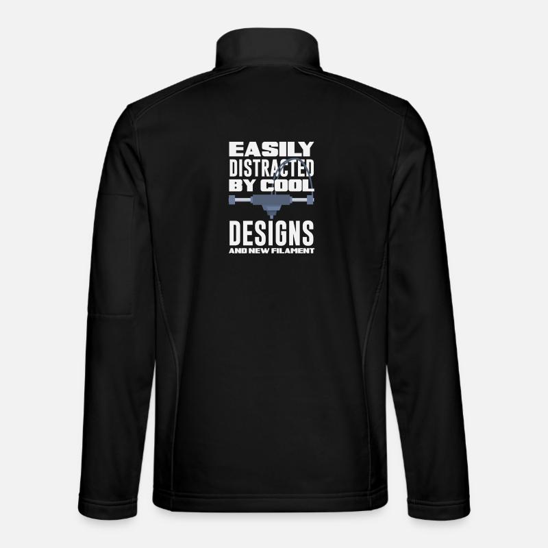 Facilement distrait par l’impression 3D au filament cool Veste en tissu softshell Unisexe