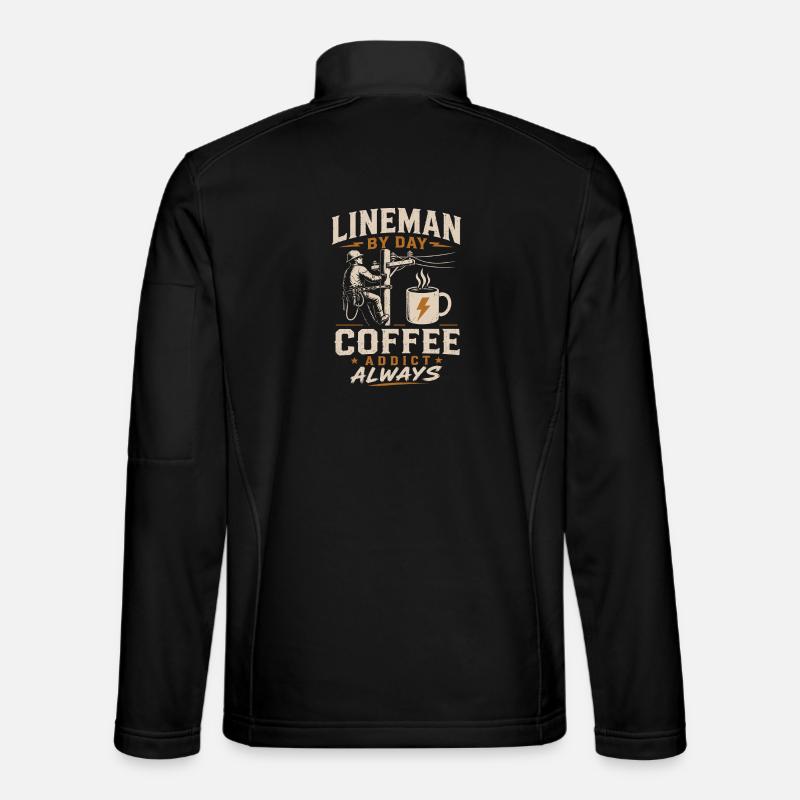 Strom Techniker Kaffee Kabel Arbeit - Unisex Softshelljacke - Schwarz