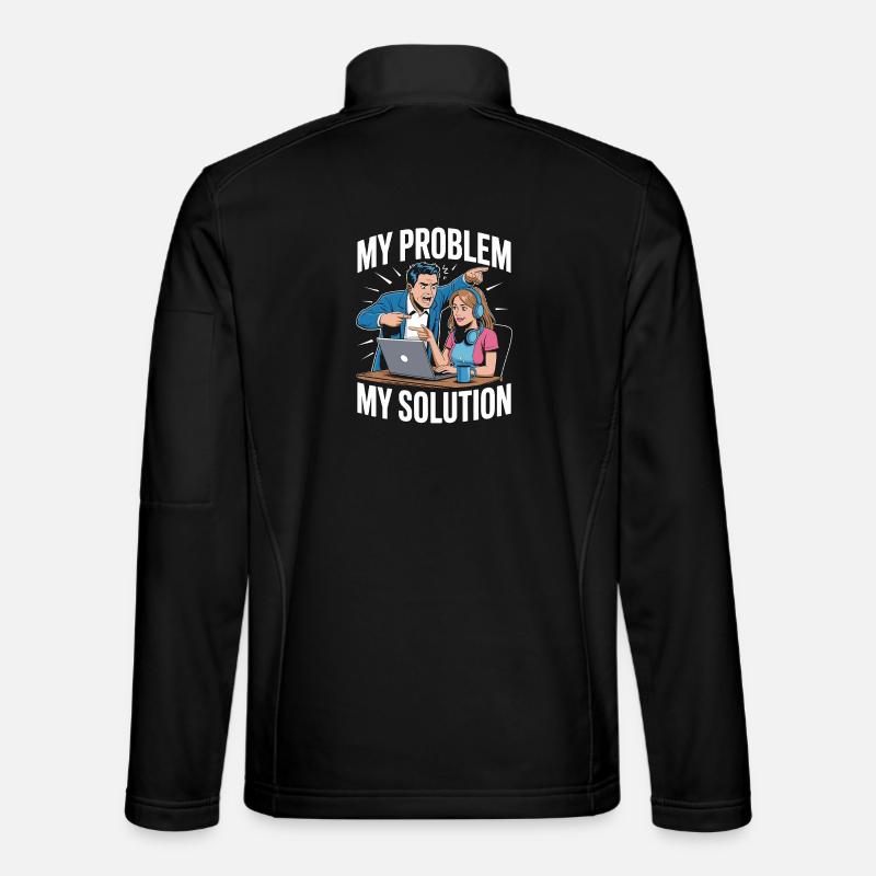Remote Developer My Problem My Pictogram Mom Dad Unisex Softshelljacke