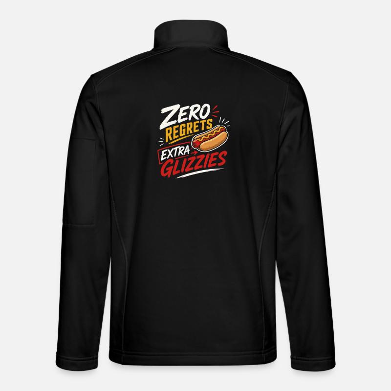 Hot-dog, saucisse, restauration rapide, barbecue - Veste en tissu softshell Unisexe - noir
