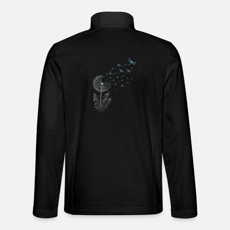 Dandelion with dragonflies Unisex Softshell Jacket