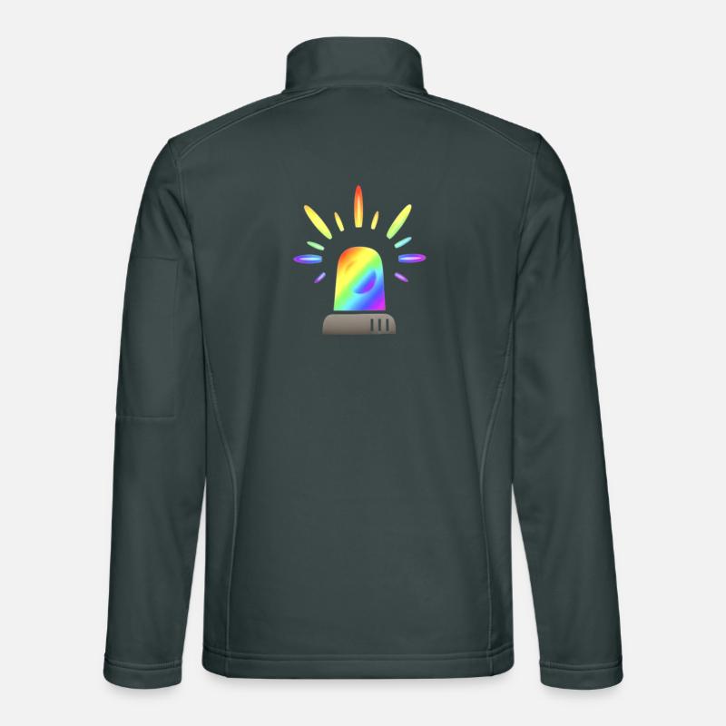 Regenbogen Sirene Warnleuchte Unisex Softshelljacke
