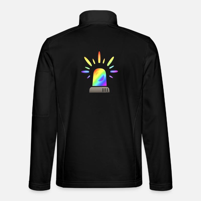 Rainbow Siren Warning Light - Unisex Softshell Jacket - black