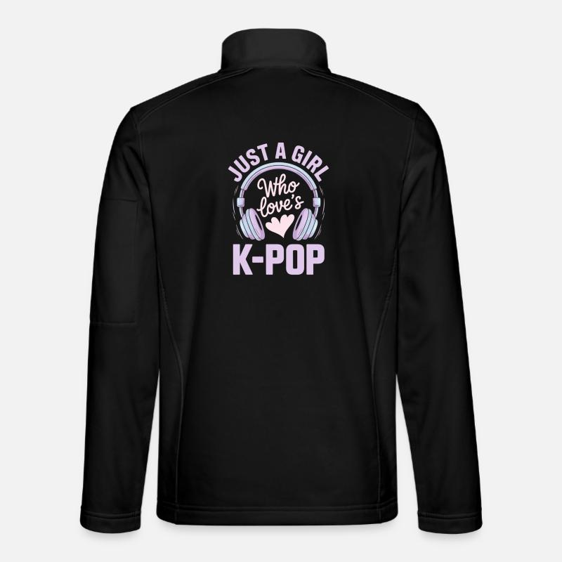 k pop - Veste en tissu softshell Unisexe - noir