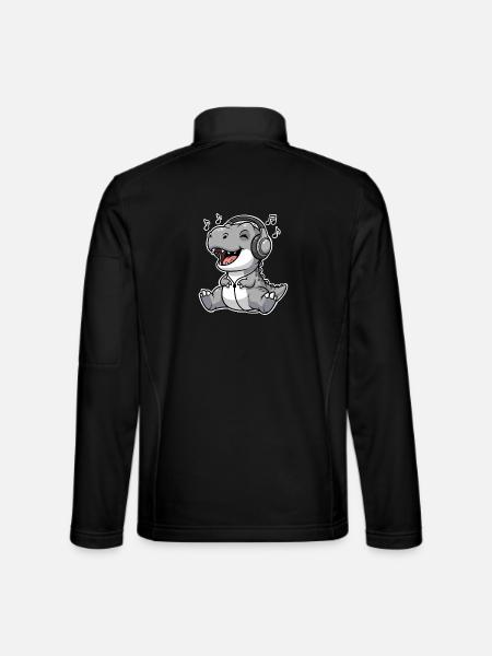 T Rex Musik Hören  - Unisex Softshelljacke - Schwarz