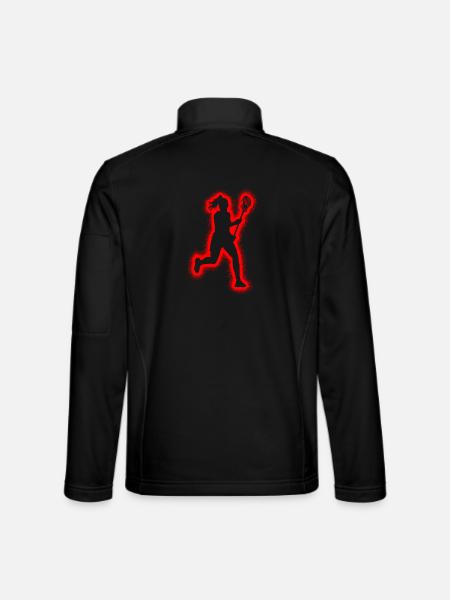 Lacrosse Spieler Damen Kinder Lacrosse Mädchen - Unisex Softshelljacke - Schwarz - Hinten
