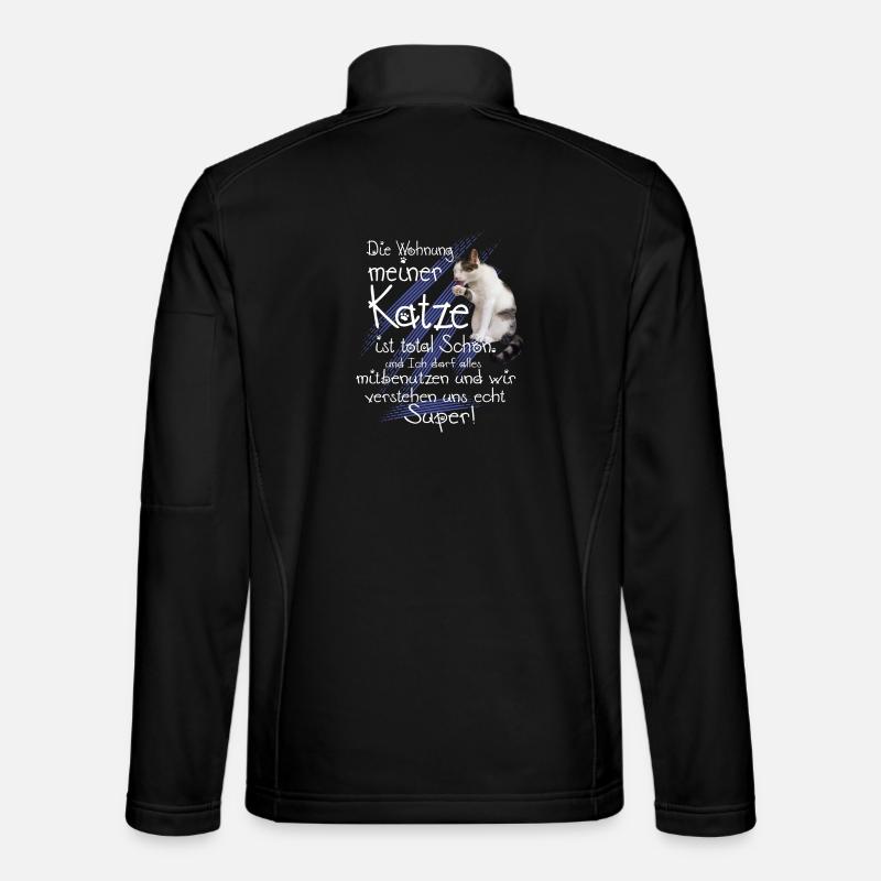 Katzen Wohnung - Unisex Softshelljacke - Schwarz