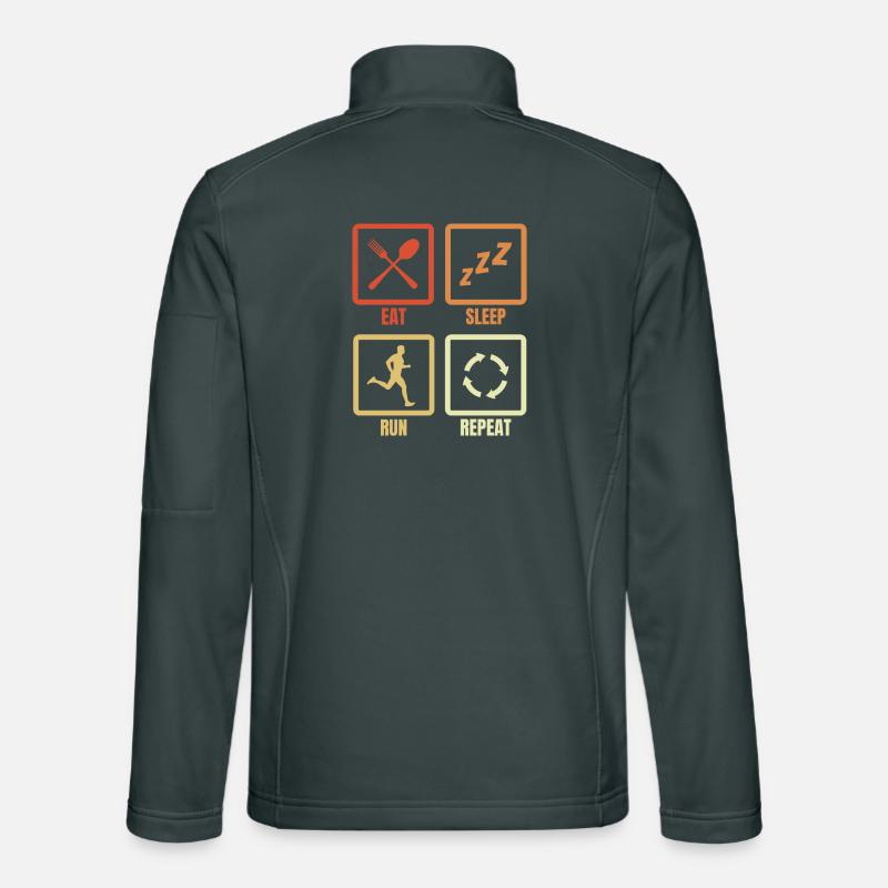 Eat Sleep Run Repeat Unisex Softshelljacke