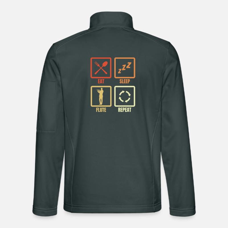 Eat Sleep Flute Repeat Unisex Softshelljacke