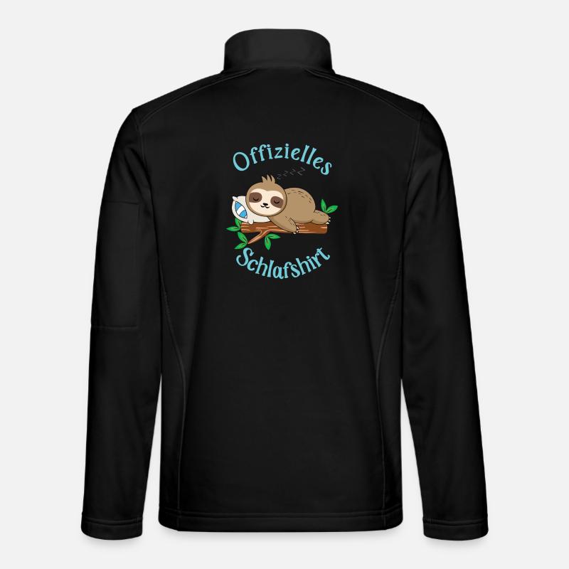 Official Sleep Shirt Sloth Design - Unisex Softshell Jacket - black