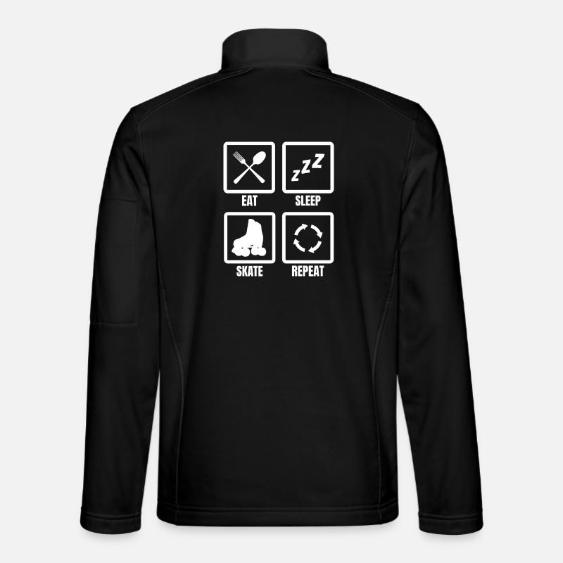 Eat Sleep Skate Repeat - Unisex Softshell Jacket - black