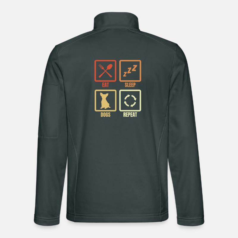 Routine quotidienne pour les propriétaires de chiens Veste en tissu softshell Unisexe