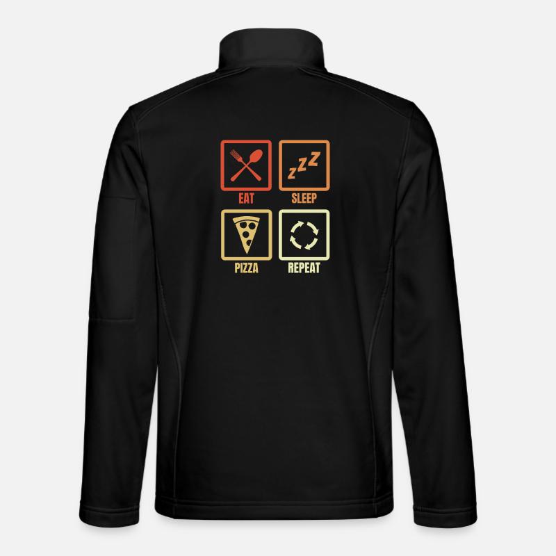 Eat Sleep Pizza Repeat - Unisex Softshell Jacket - black