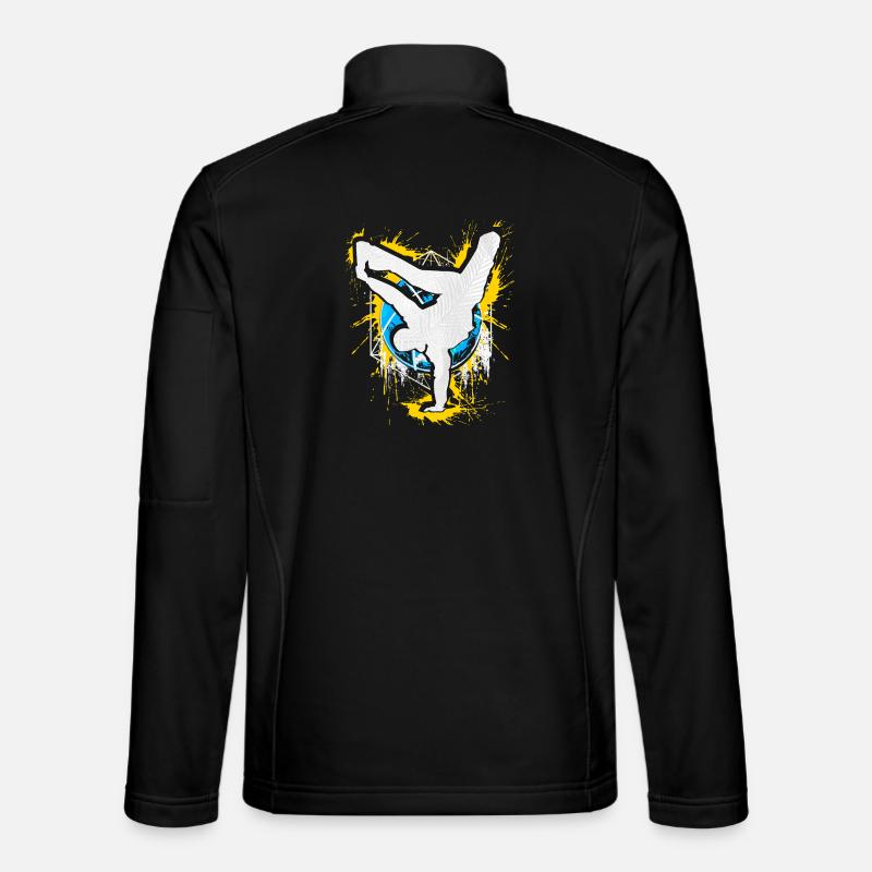 Breakdance Handstand Bboy - B-Boying Breakdancer - Veste en tissu softshell Unisexe - noir