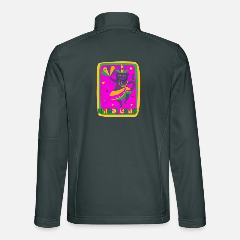 Chat dansant du Mardi Gras Veste en tissu softshell Unisexe