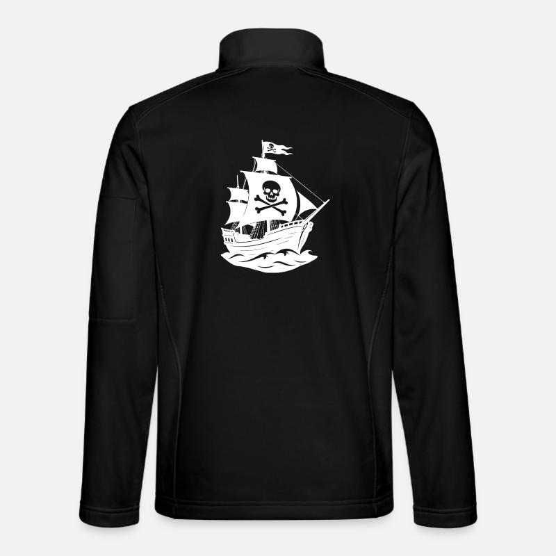 Piratenschiff - Unisex Softshelljacke - Schwarz
