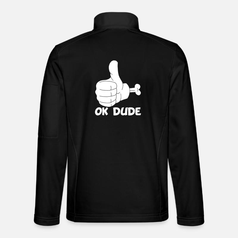 Ok mec ! (blanc) Veste en tissu softshell Unisexe