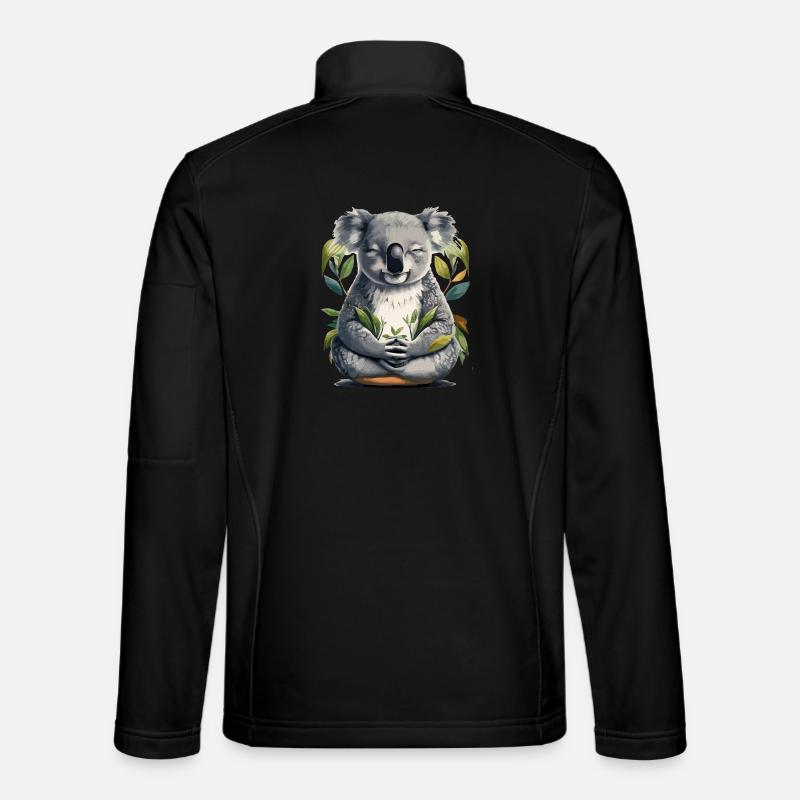 Koala Meditation - Unisex Softshell Jacket - black