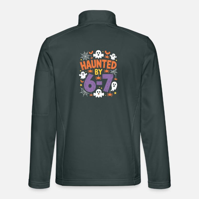 Hanté par 6-7 Halloween Math Pun Design Veste en tissu softshell Unisexe