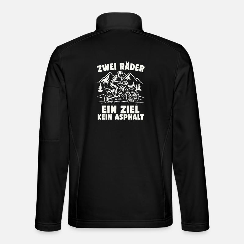 Two wheels. One goal. No asphalt. Unisex Softshell Jacket