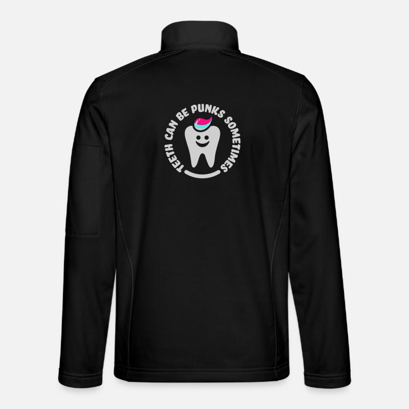 teeth punk zahn - Unisex Softshelljacke - Schwarz