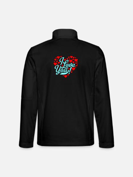 i love you - Unisex Softshelljacke - Schwarz - Hinten
