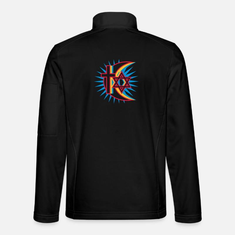 Drei Religionen - Unisex Softshelljacke - Schwarz