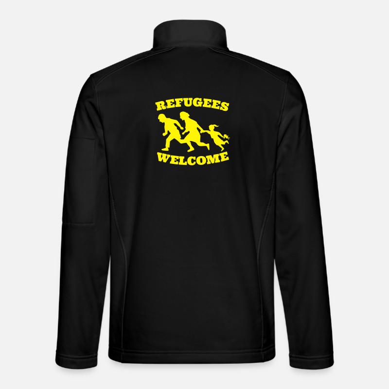 refugees welcome asyl Unisex Softshelljacke