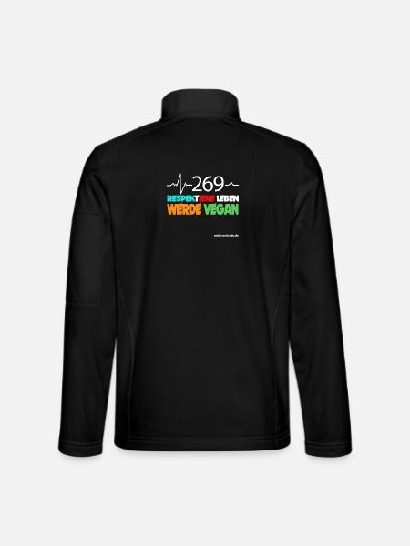 RESPEKTIERE LEBEN 269 - Unisex Softshelljacke - Schwarz