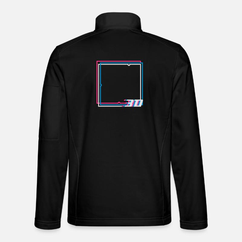 3D frame - Unisex Softshell Jacket - black