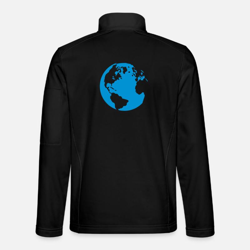 Der Globus - Unisex Softshelljacke - Schwarz