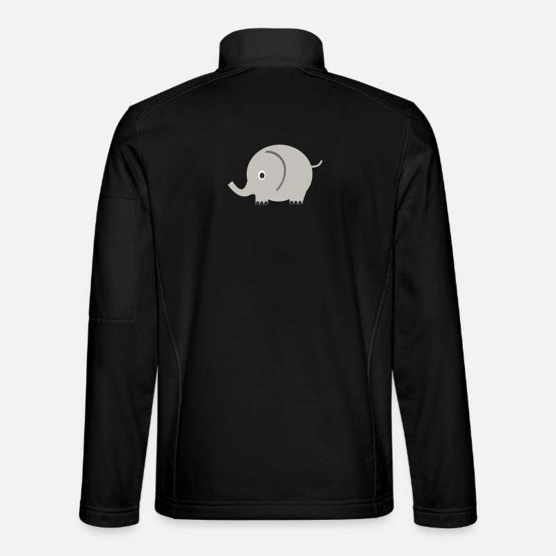 éléphant - Veste en tissu softshell Unisexe - noir