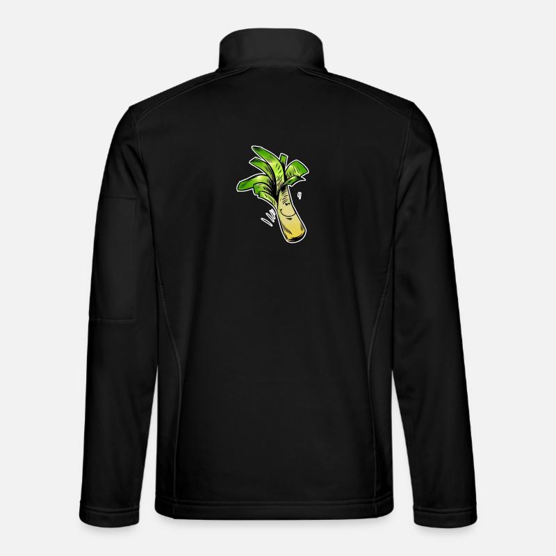 Lauchfreund Cartoon - Unisex Softshelljacke - Schwarz
