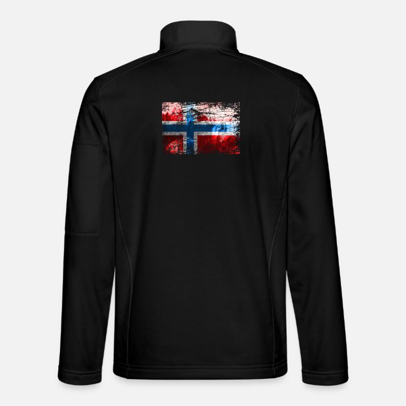 Norwegian flag - Unisex Softshell Jacket - black