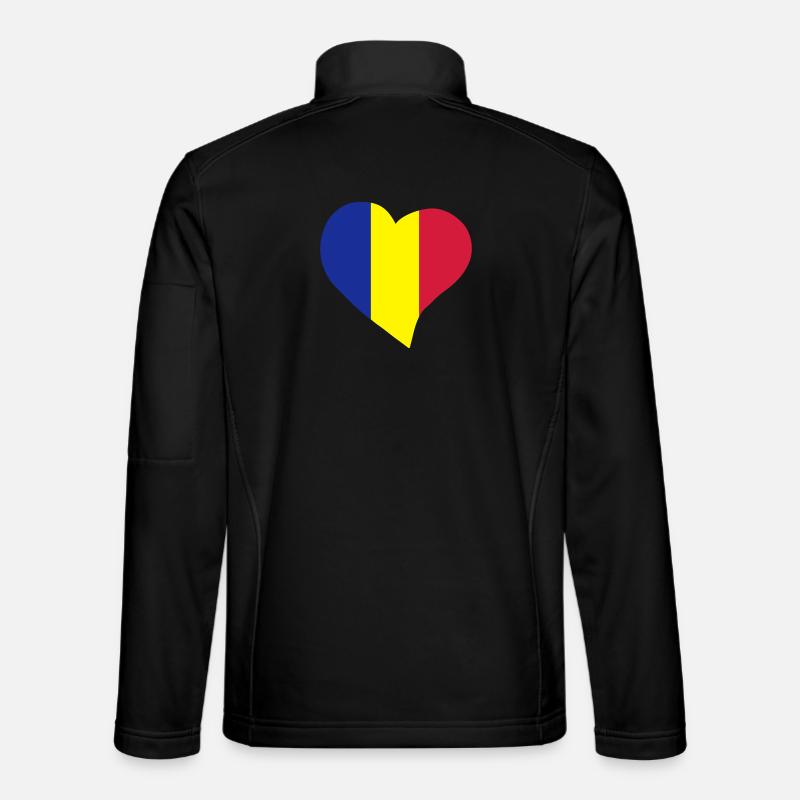 Romanian heart - Unisex Softshell Jacket - black