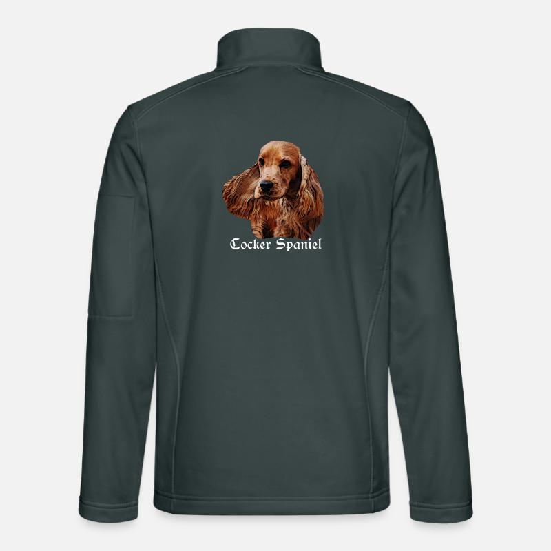 Cocker Spaniel,Spaniel,Dog Head,Pedigree Dog, Unisex Softshell Jacket