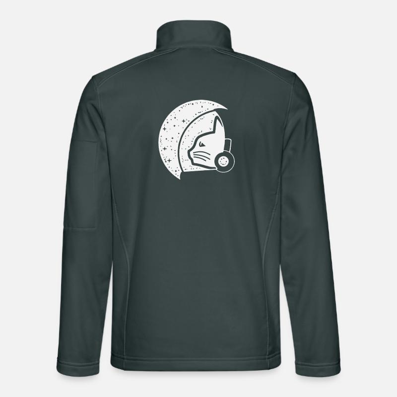 Galactic Cat Astronaut Illustration Unisex Softshell Jacket