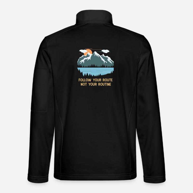 mountains - Unisex Softshell Jacket - black