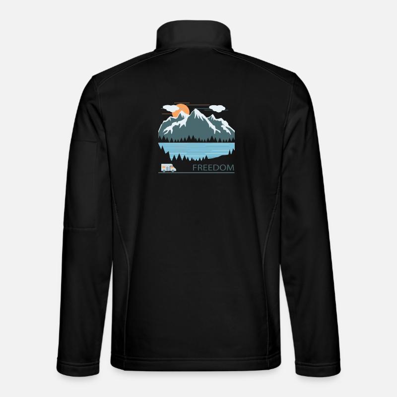 camping - Unisex Softshell Jacket - black